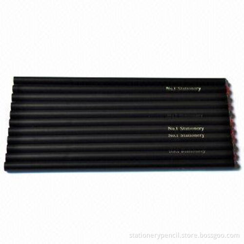Matte Black Wooden Pencils with Crystal